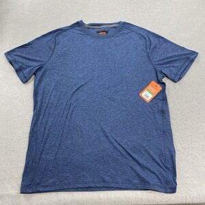 Bass Outdoor T Shirt Mens L Blue Microtech Performance Short Sleeve Tee